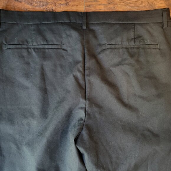 CALVIN KLEIN Black Straight Leg Dress Pants sz 38x30 EUC Office Business Casual - Picture 7 of 7